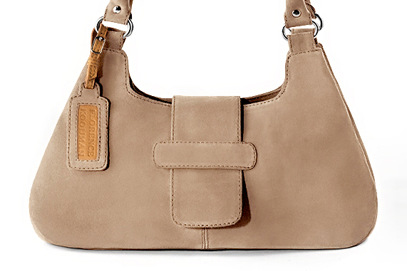 Luxueux sac à main, élégant et raffiné, coloris beige sahara. Personnalisation : Choix des cuirs et des couleurs. - Florence KOOIJMAN